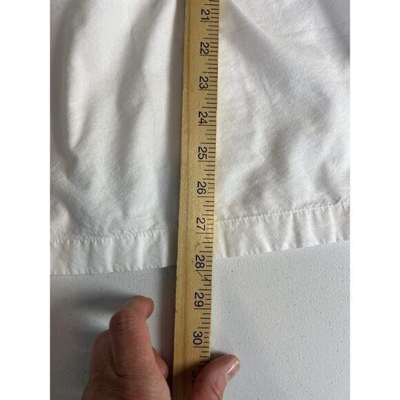 J.Jill Poplin Smocked Off The Shoulder 3/4 Poet Sleeve‎ White Blouse Size 2X - Picture 12 of 12